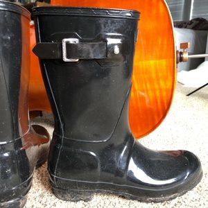 Black Gloss Hunter Rain Boots